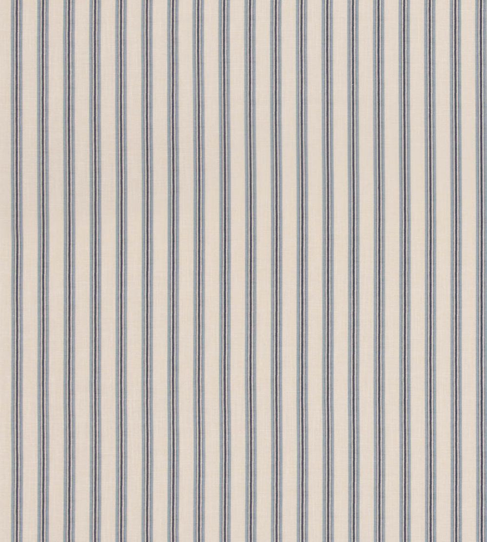 Somerton Stripe Fabric by Mulberry Home Blue