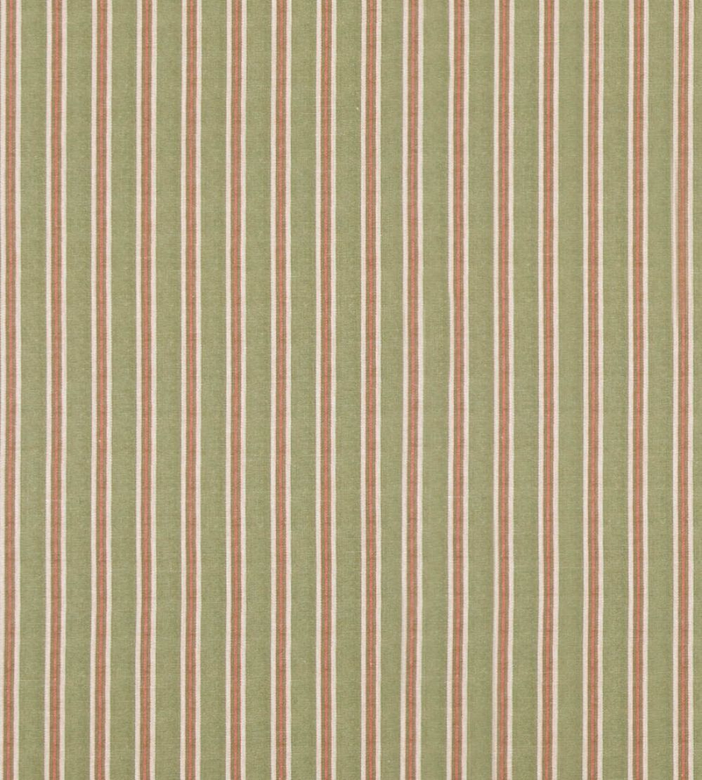 Somerton Stripe Fabric by Mulberry Home Green