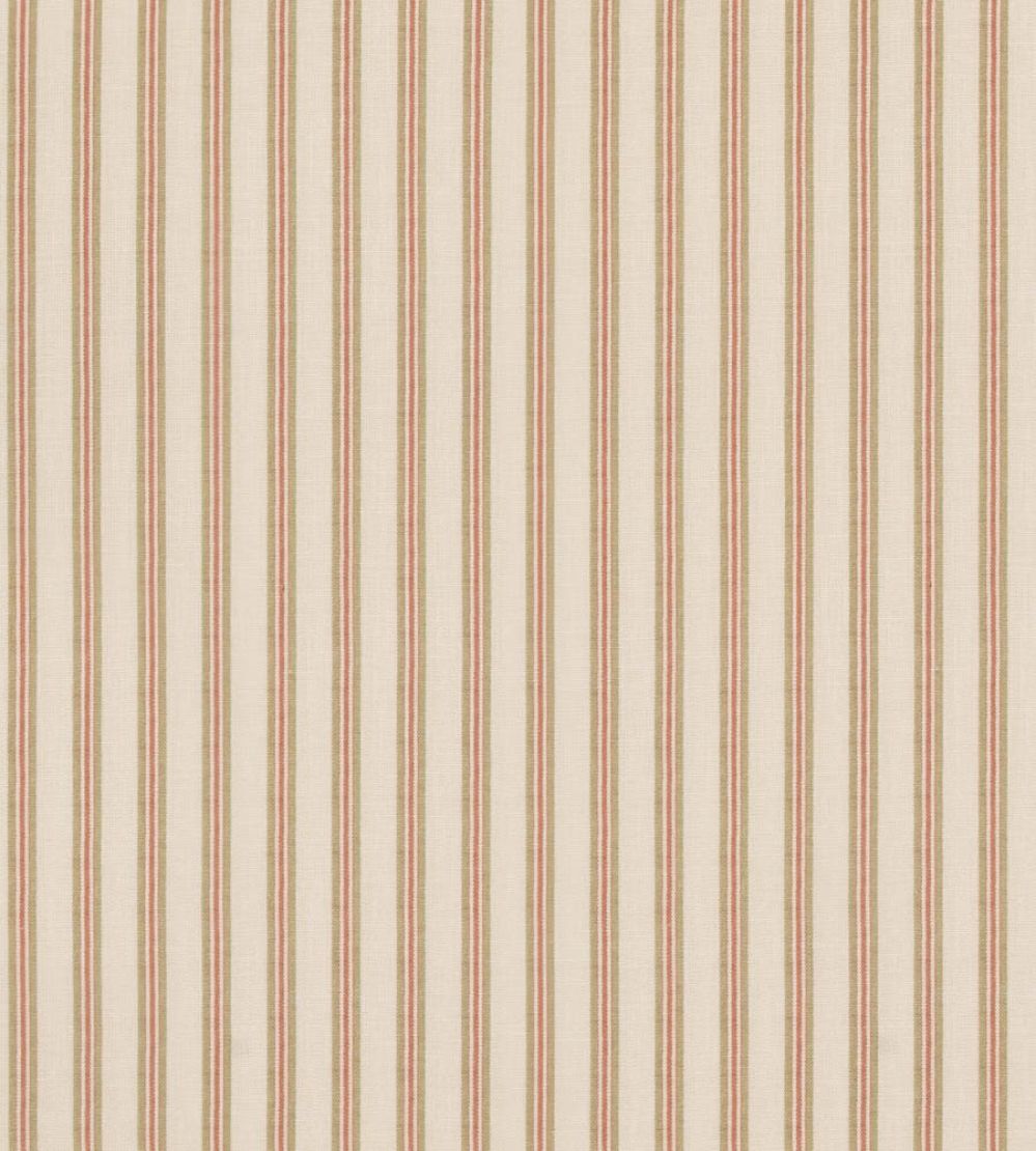 Somerton Stripe Fabric by Mulberry Home Red/Green