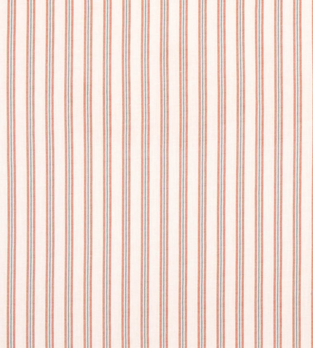 Somerton Stripe Fabric by Mulberry Home Russet/Teal