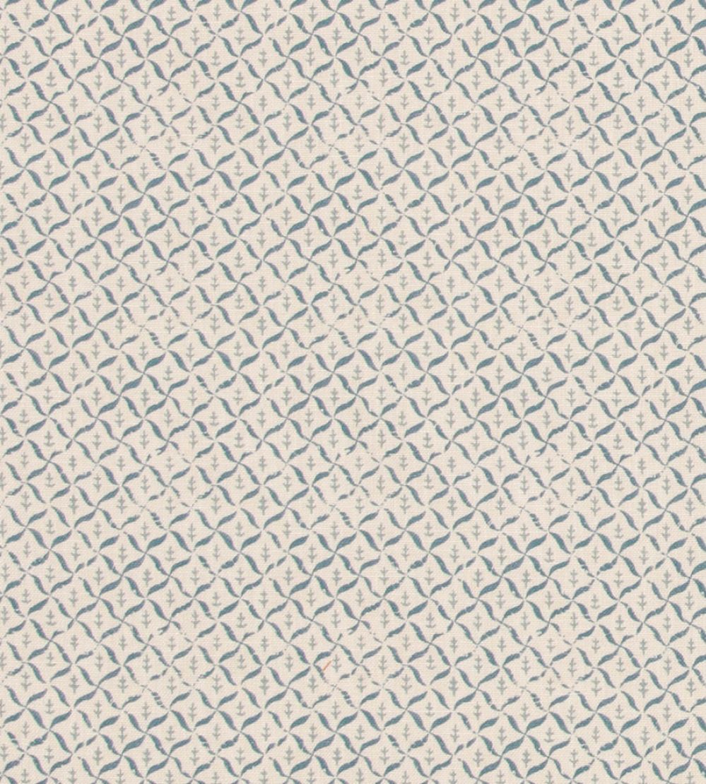 Somerton Trellis Fabric by Mulberry Home Blue