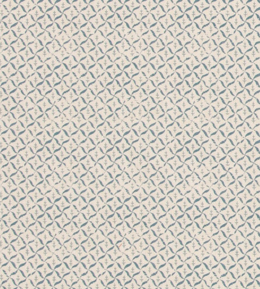 Somerton Trellis Fabric by Mulberry Home Blue