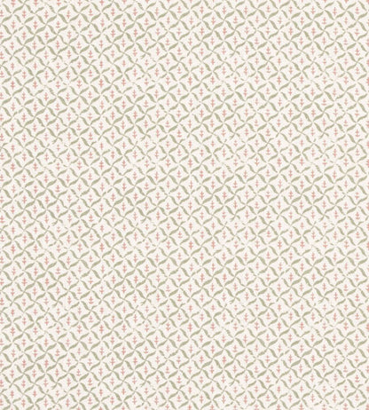 Somerton Trellis Fabric by Mulberry Home Red/Green