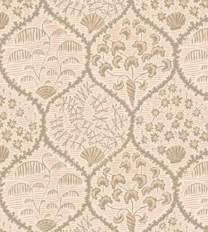 Sowerby Wallpaper by Josephine Munsey Coral and Stepping Stone