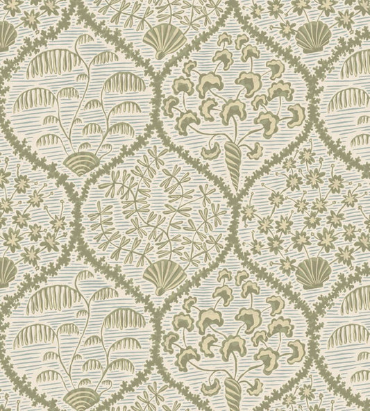 Sowerby Wallpaper by Josephine Munsey Soft Olive and Shortwood