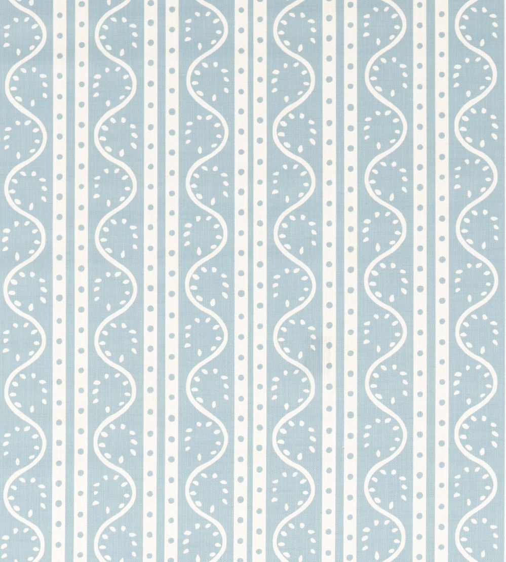 Split Pea Print Fabric by Scion Coast Blue