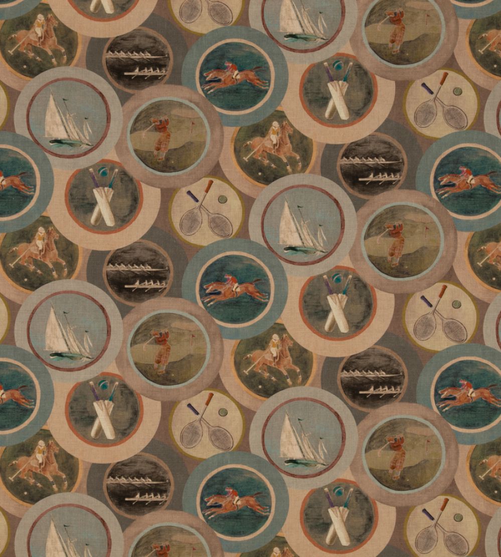 Sporting Life Fabric by Mulberry Home Antique