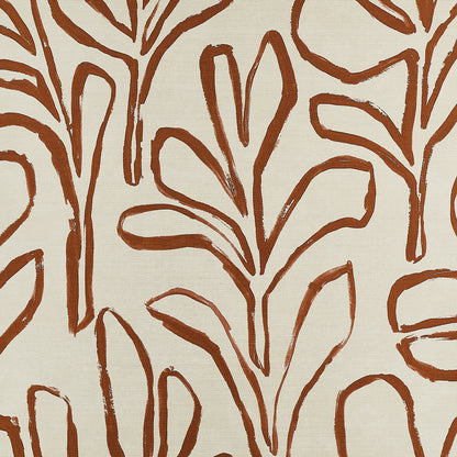 Sprig Silhouette Wallpaper by Phillip Jeffries in Terracotta Trellis (PJ 10309)