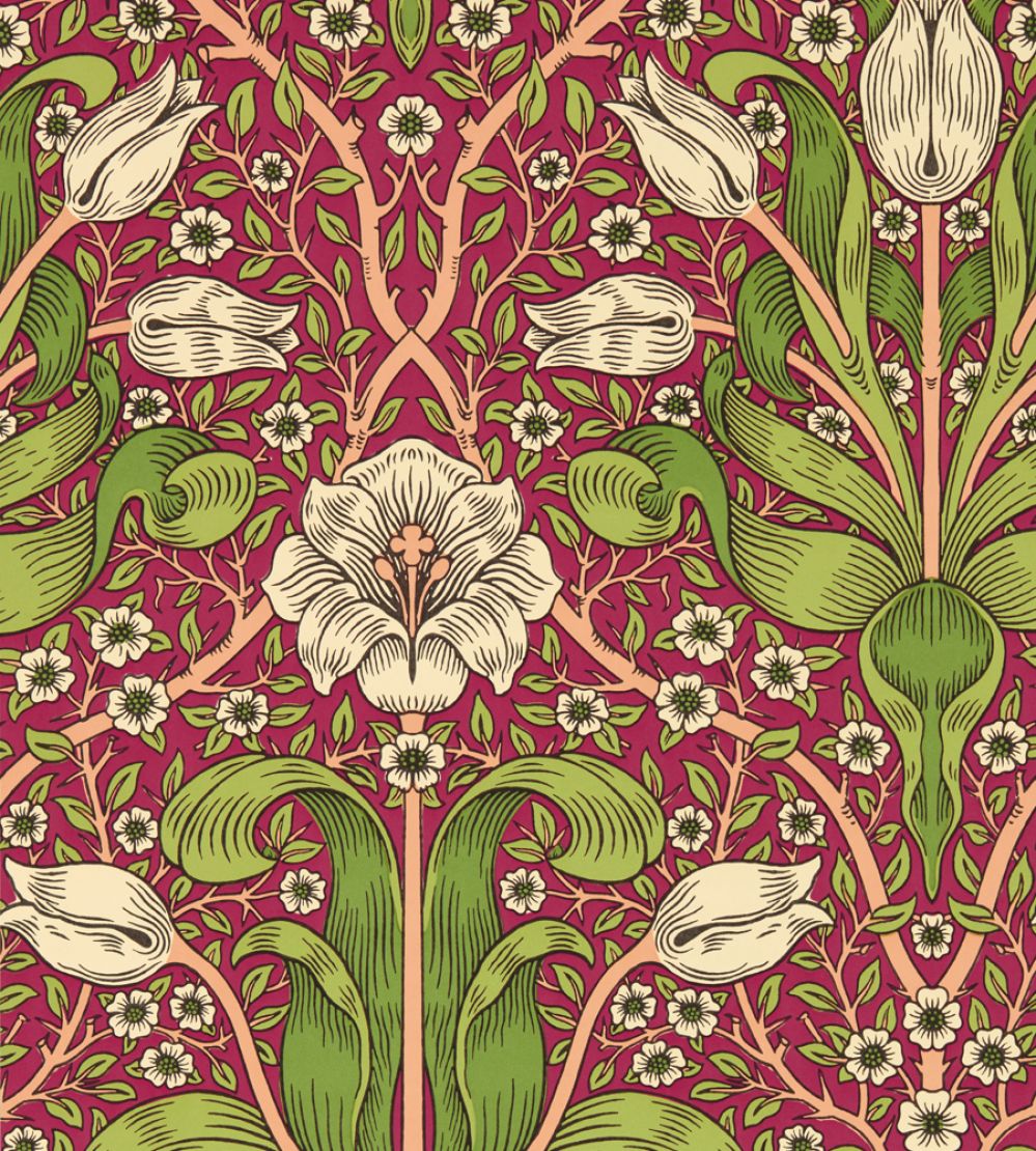 Spring Thicket Wallpaper by Morris & Co Maraschino Cherry