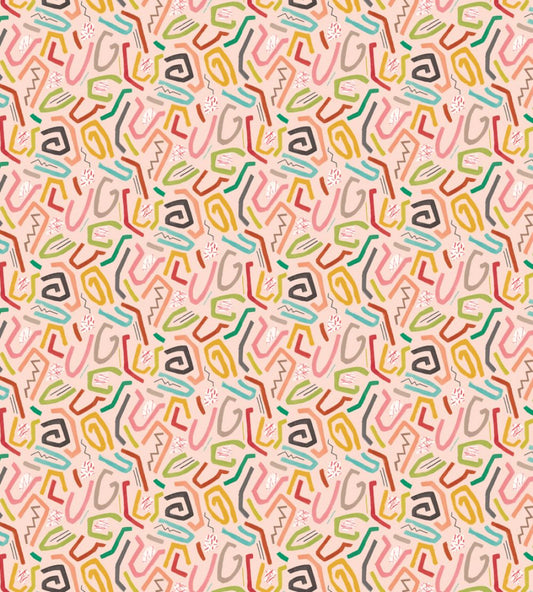Squiggle Wallpaper by Ohpopsi Coral Twist