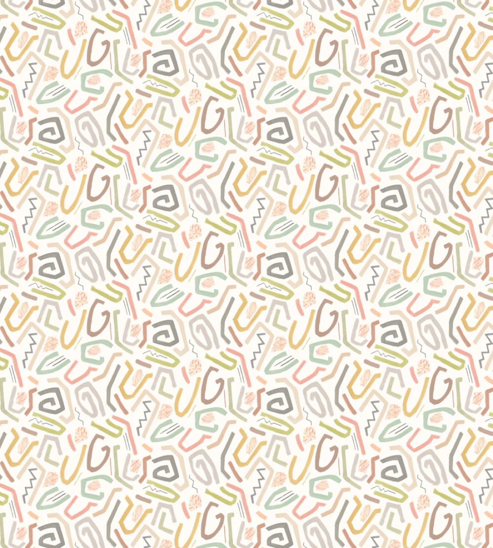 Squiggle Wallpaper by Ohpopsi Laurel & Sand