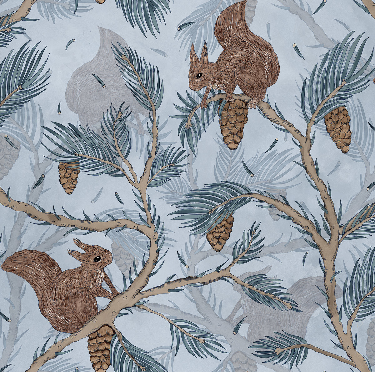 Squirrel Mountain Sky wallpaper by Rebel Walls