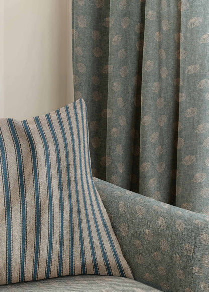 Sta Maria fabric by Coordonné in Aqua, shown in a styled room
