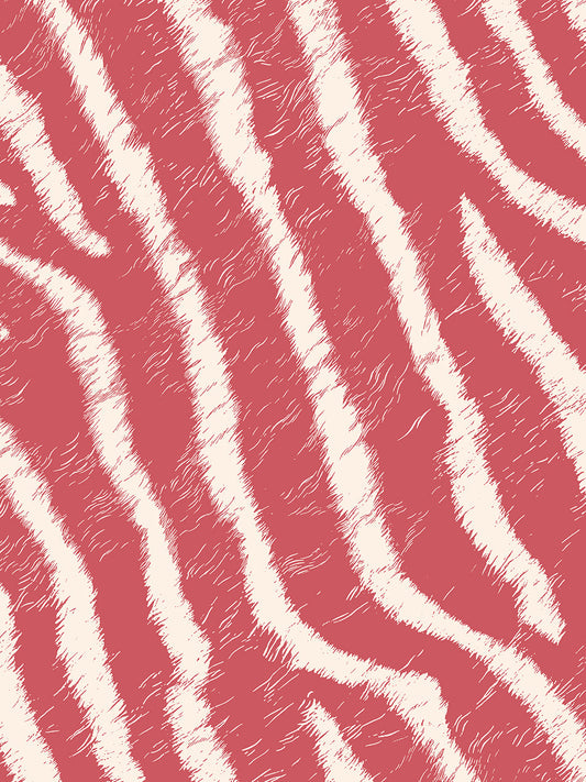 Stallion Border Wallpaper by Divine Savages in Cherry, pattern swatch