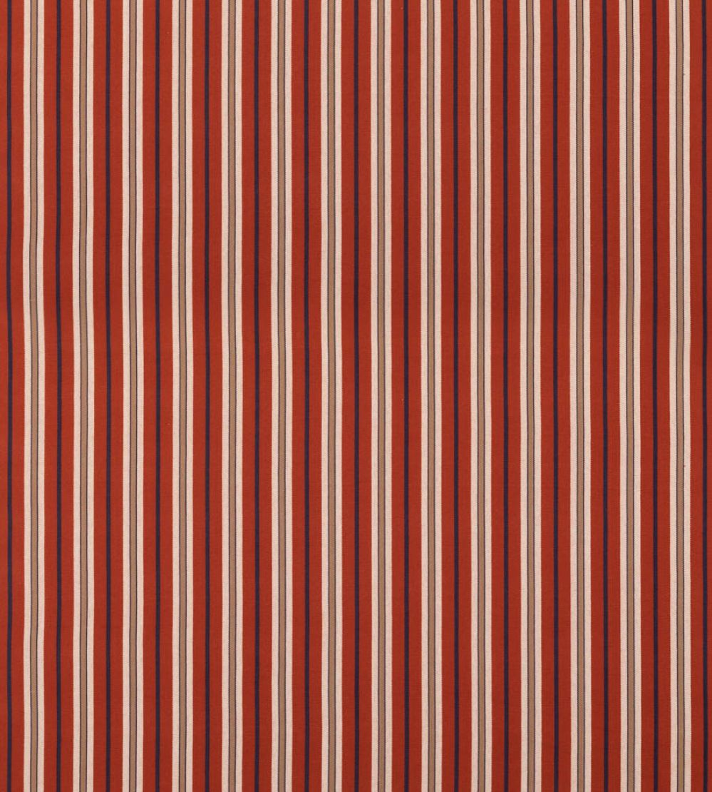 Starboard Stripe Fabric by Mulberry Home Red/Indigo