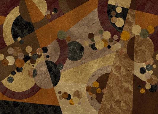Starfield mural by Coordonné in Gold, flat pattern view