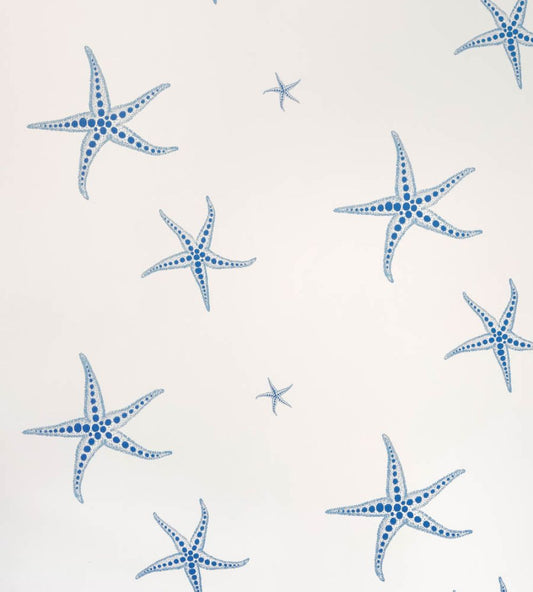 Starfish Wallpaper by Barneby Gates Blue on Parchment