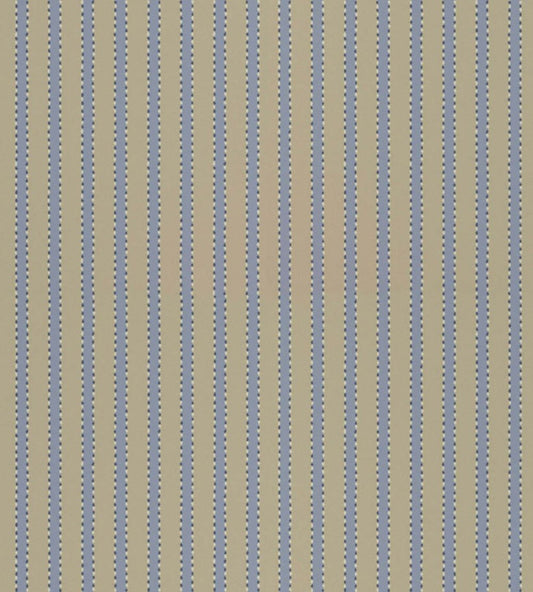 Stiched Stripe Wallpaper by Langelid Von Bromssen Washed Denim