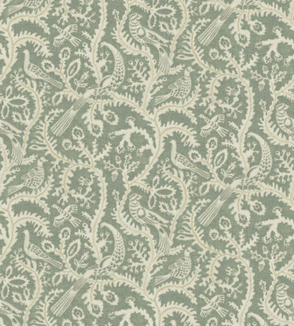 Stitched Birds Wallpaper by Josephine Munsey Aqua