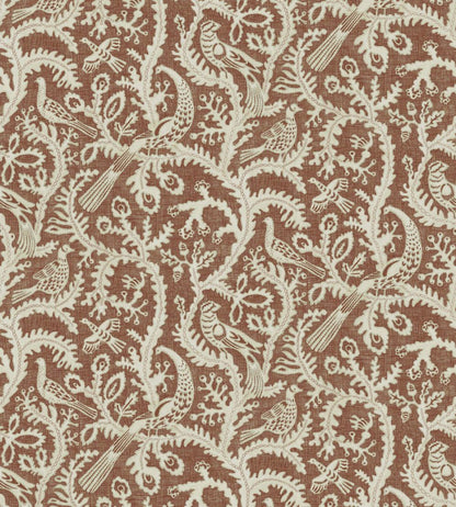 Stitched Birds Wallpaper by Josephine Munsey Red