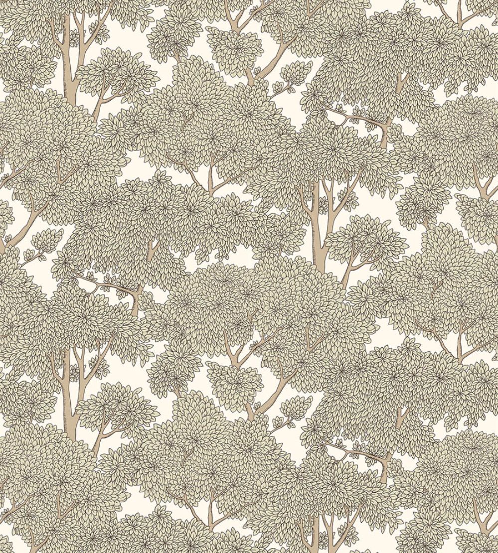 Stockend Woods Wallpaper by Josephine Munsey Cotswold White and Maitland Green
