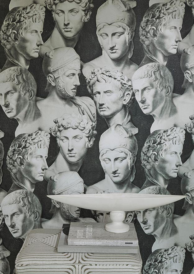 Stoned Romans Fabric by Pierre Frey shown in a room setting (view 1)