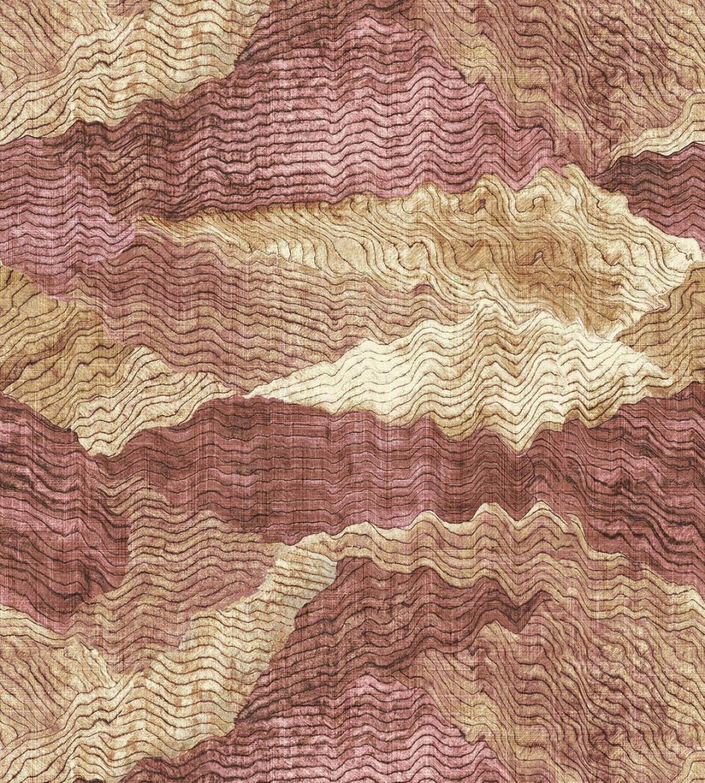 Stormy Waves Mural by Eijffinger Red