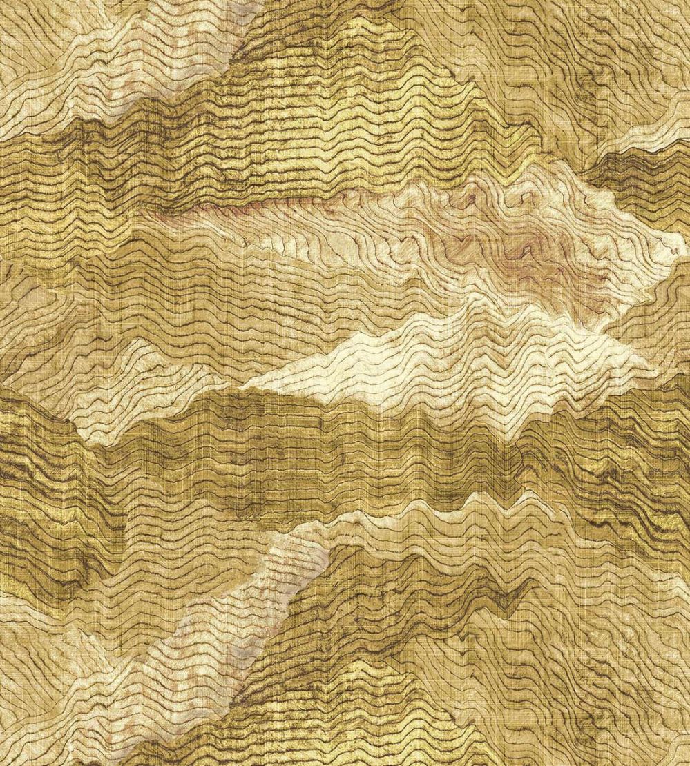 Stormy Waves Mural by Eijffinger Yellow / Ochre