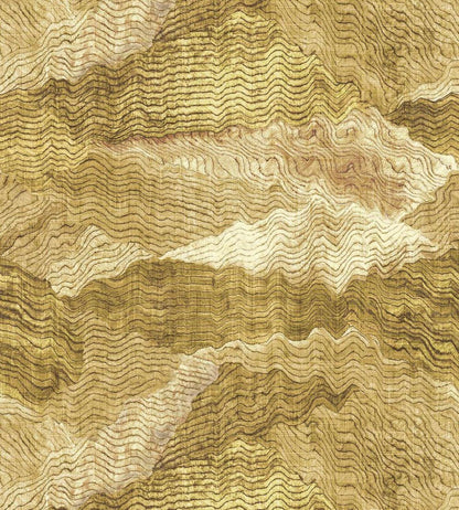 Stormy Waves Mural by Eijffinger Yellow / Ochre