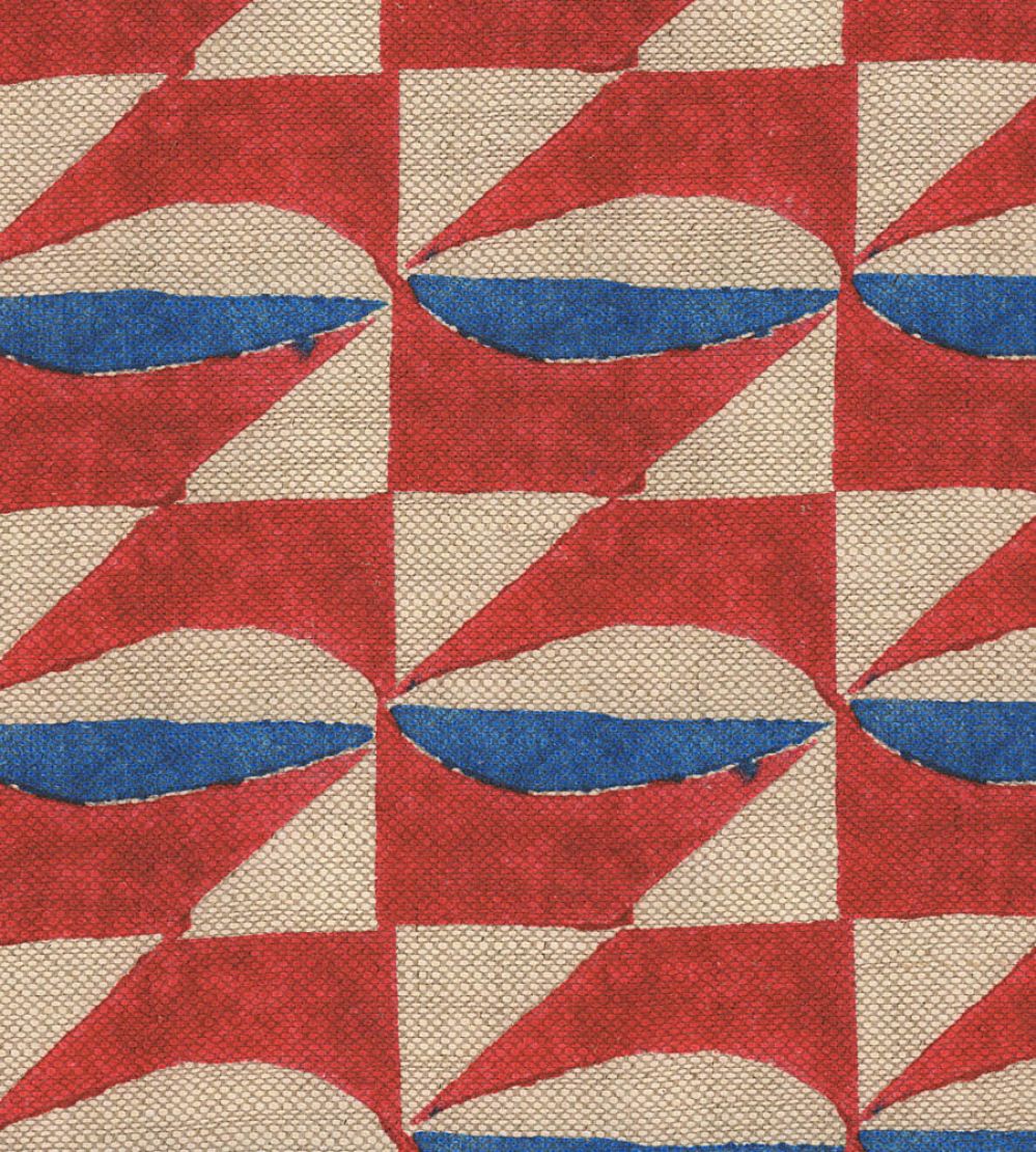 Stove Tile Fabric by MINDTHEGAP Red