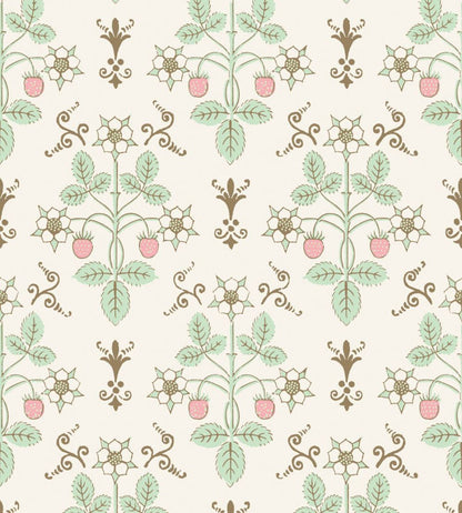 Strawberry Wallpaper by Cole & Son Blush & Mint on Pastel