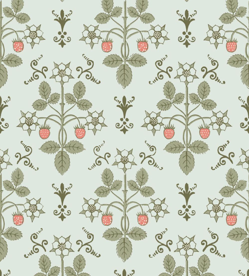 Strawberry Wallpaper by Cole & Son Duck Egg