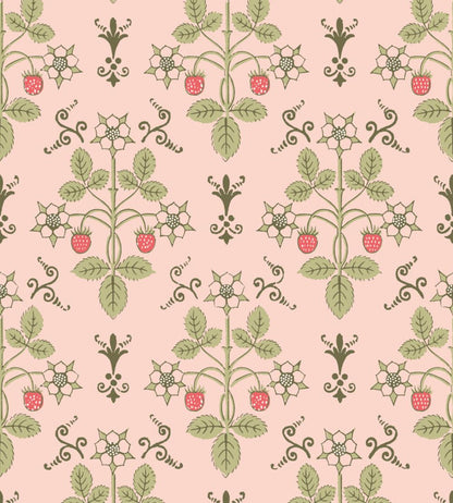 Strawberry Wallpaper by Cole & Son Chelsea Pink