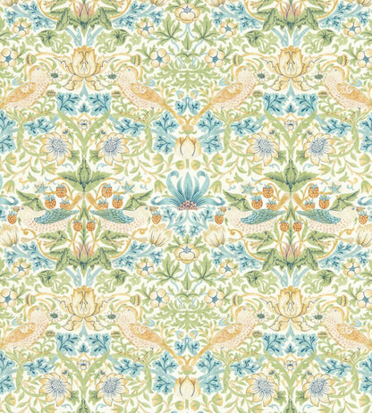 Strawberry Thief Wallpaper by Clarke & Clarke Apple/Blush