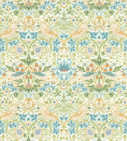 Strawberry Thief Wallpaper by Clarke & Clarke Apple/Blush