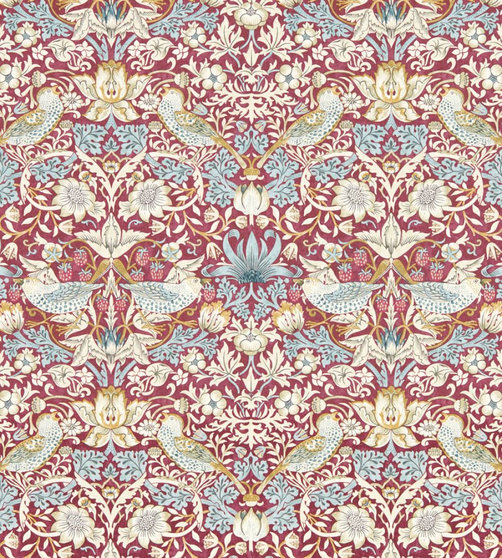 Strawberry Thief Wallpaper by Clarke & Clarke Plum