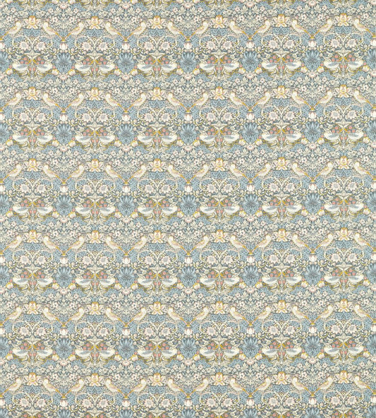 Strawberry Thief Fabric by Clarke & Clarke Slate/Blush