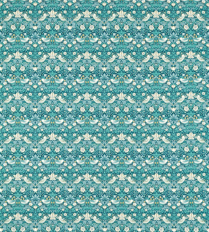 Strawberry Thief Fabric by Clarke & Clarke Teal