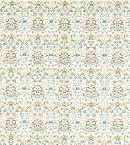 Strawberry Thief Embroidery Fabric by Clarke & Clarke Denim