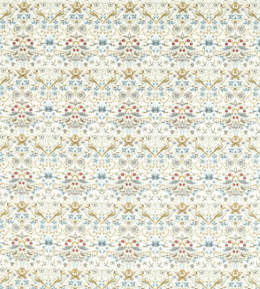 Strawberry Thief Embroidery Fabric by Clarke & Clarke Denim