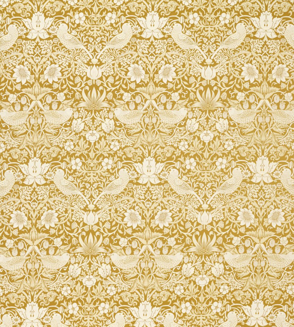 Strawberry Thief Jacquard Fabric by Clarke & Clarke Chartreuse
