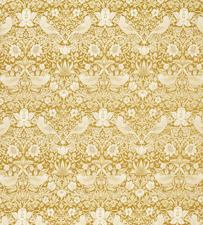 Strawberry Thief Jacquard Fabric by Clarke & Clarke Chartreuse