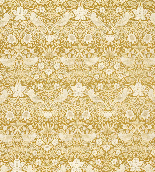 Strawberry Thief Jacquard Fabric by Clarke & Clarke Chartreuse
