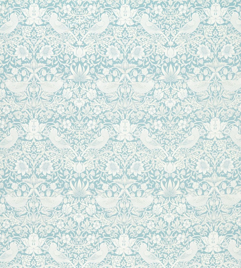 Strawberry Thief Jacquard Fabric by Clarke & Clarke Mineral