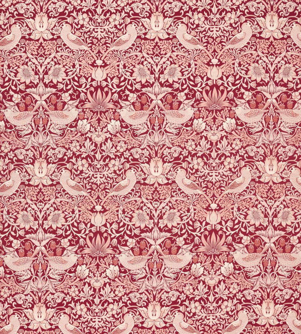 Strawberry Thief Jacquard Fabric by Clarke & Clarke Plum