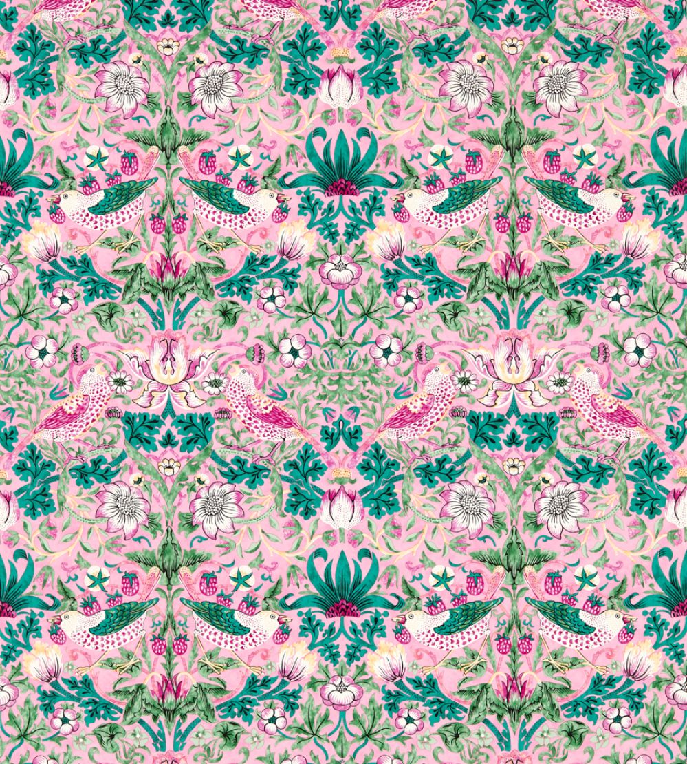 Strawberry Thief Wallpaper by Morris & Co Miami Strip