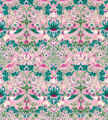 Strawberry Thief Wallpaper by Morris & Co Miami Strip