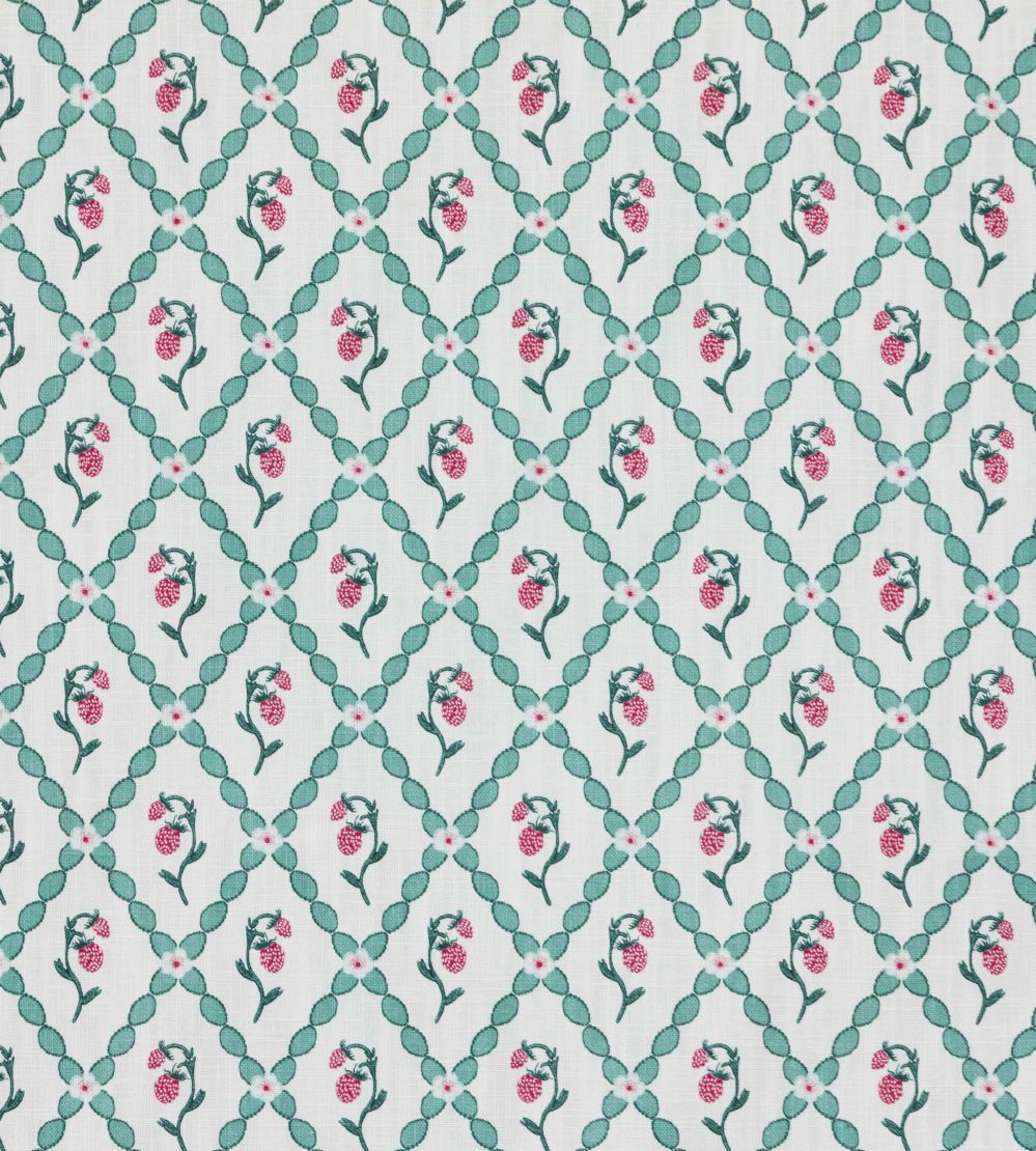 Strawberry Trellis Fabric by Barneby Gates Vintage Cream
