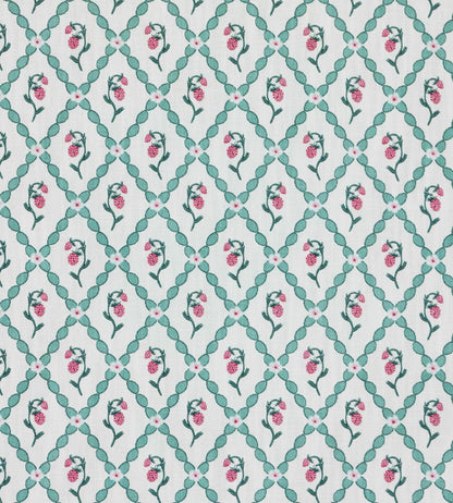 Strawberry Trellis Fabric by Barneby Gates Vintage Cream