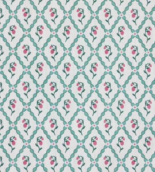 Strawberry Trellis Fabric by Barneby Gates Vintage Cream
